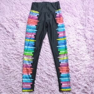 Justice Girls' Colorful Inspirational Word Print Leggings